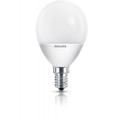 Philips S10YSF7E14B1 Lampadina a Risparmio Energetico, Sferica Smerigliata, 7W (Corrispondenti a 30W), Attacco Piccolo E14, Luce Bianca Calda [Classe