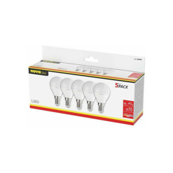 Nova Line - Confezione 5 Pz di Lampadina Led G45 E14 6W Bianco Caldo 3000K en oferta