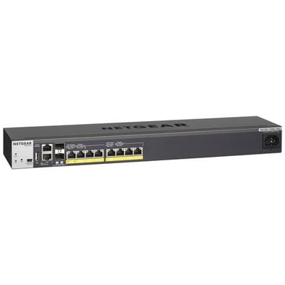 Switch ProSafe M4200 Intelligent Edge Series GSM4210P 6 Porte 100/1000/2.5G 2 Porte 100/1000/2.5G / 5G 2 Porte 1 Gigabit / 10 Gigabit SFP+ L3 Gestito