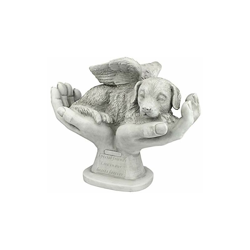 Design Toscano KY69912 Statuetta con Cane Alato nel Palmo delle Mani di Dio, Pietra Bicolore, 19x39.5x32 cm en oferta