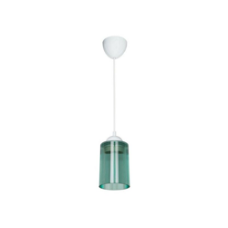 Lampada A Sospensione Optik - Lampadario - da Soffitto - Verde Scuro, Bianco in ABS, Plastica,10,5 x 10,5 x 67 cm, 1 x E27, Max 20W características