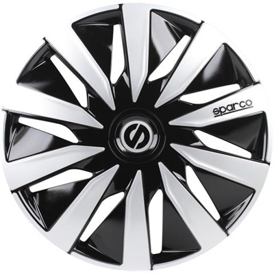 Lazio Set Completo Universale Copricerchi Auto Nero / argento 16 Pollici