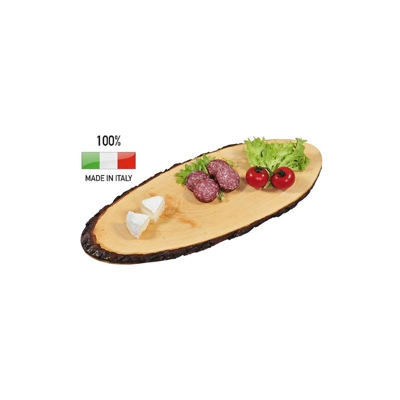 Calder Tagliere Ovale In Legno Corteccia 60 Cm Salumi Formaggi Affettati Antipasti Made In Italy