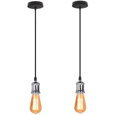 2pcs Nostalgia Semplice Lampada a Sospensione Retro Industriale Luce Pendente Vintage E27 Lampada da Soffitto Antica per Caffè Ristoranti Corridoi