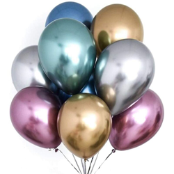 Palloncini metallici, 50 palloncini lucidi da 12 pollici in oro, rosso, blu, viola, argento e verde, palloncino metallico per la festa della precio
