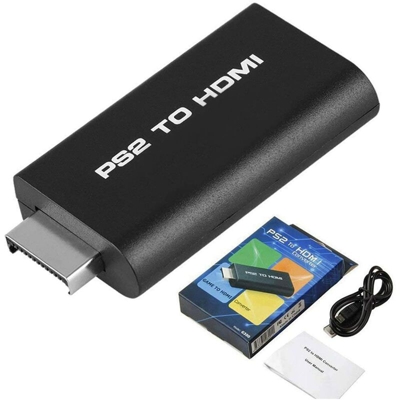 Adattatore video AV per Sony Playstation 2 Convertitore da PS2 a HDMI con uscita audio da 3,5 mm, per monitor HDMI HDTV
