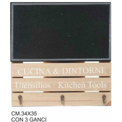 Lavagna In Legno Cucina E Dintorni Cm.34X35 + 3 Ga precio
