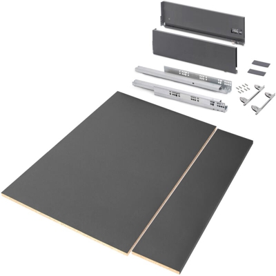 Kit cassetto per cucina o bagno con pannelli inclusi, 500 x 178 x 900 mm - Emuca