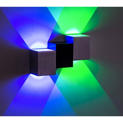 Stoex - Scaletta a Forma di Applique da Parete Moderna Applique da Parete a Led Semplice Cubo Lampada da Soffitto per Soggiorno Caffè Scale Bianco