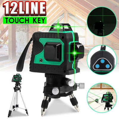 Insma - 12 linea 360 orizzontale verticale croce 3D livello di luce laser blu misurazione autolivellante raggio laser super potente