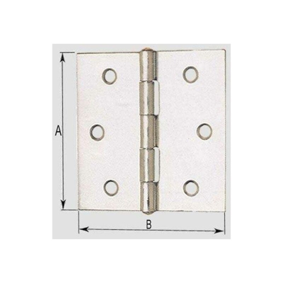Cerniera quadra zin.a.121 mm.100 po