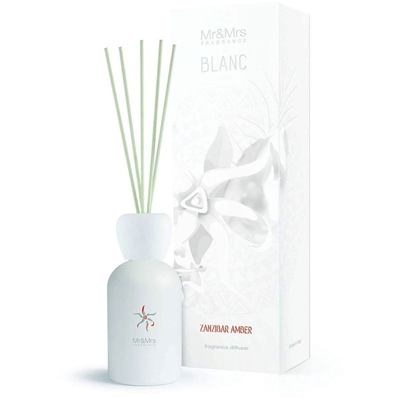 Mr&Mrs Fragrance Diffusore A Bastoncino Blanc Zanzibar Amber 250Ml Casa