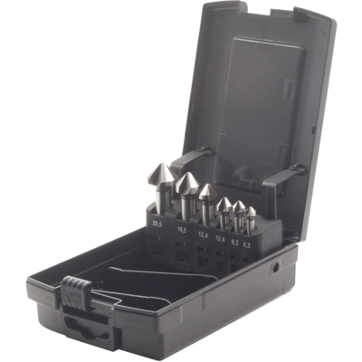Lti Krino - Assortimento di 6 frese svasatori HSS ABS DIN 335/C da 6,3 a 20,5 mm per metalli