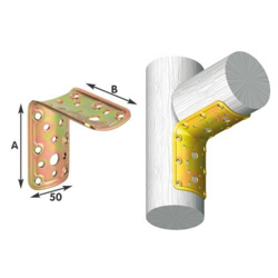 GIUNZIONE AD ANGOLO PER LEGNO TONDO ART.904 mm 80 x 80 X 25 PZ ALDEGHI en oferta