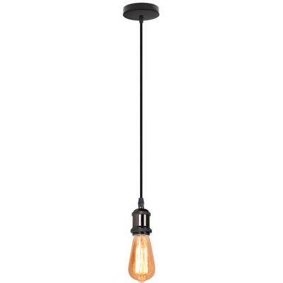 Nostalgia Semplice Lampada a Sospensione Retro Industriale Luce Pendente Vintage E27 Lampada da Soffitto Antica per Caffè Ristoranti Corridoi Nero