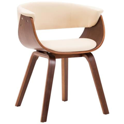 Sedia Da Pranzo Crema In Legno Piegato E Similpelle características