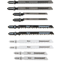 Silverline Set di lame per seghetto alternativo 10pz 10pz legno/metallo características