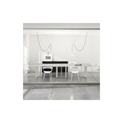 Joyshop - Tavolo riunione Twist/Swing - Dimensione 240x120cm - Finitura Struttura Bianco | Top Grigio en oferta