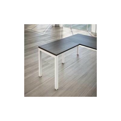 Allungo Scrivania Swing 5050 - Dimensione 80 cm - Finitura Struttura Bianco | Top Wenge