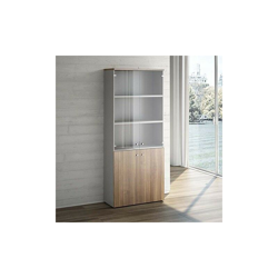 Joyshop - Armadio con ante in legno e vetro - Dimensione 90cm | Top Noce en oferta