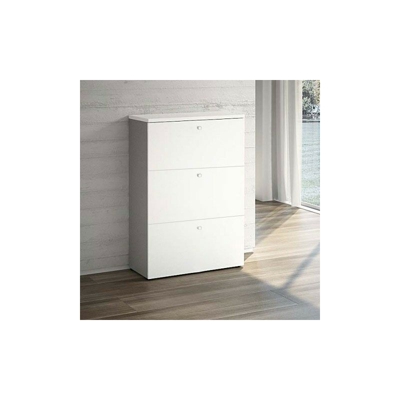 Joyshop - Armadio con 3 classificatori - Dimensione 90cm | Bianco