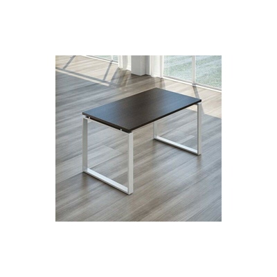 Scrivania operativa Swing 7020 - Dimensione 160 cm - Finitura Struttura Alluminio | Top Wenge