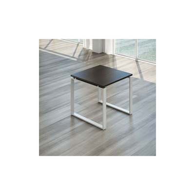 Scrivania operativa Swing 7020 - Dimensione 80 cm - Finitura Struttura Alluminio | Top Wenge