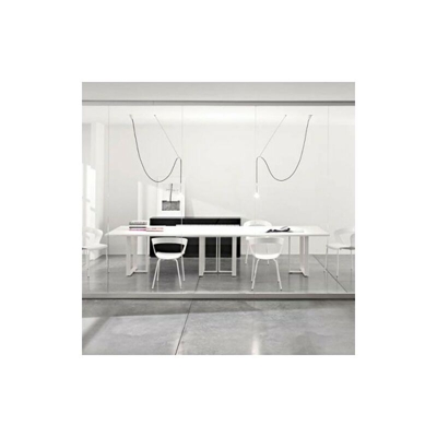 Joyshop - Tavolo riunione Twist/Swing - Dimensione 120x120cm - Finitura Struttura Bianco | Top Bianco