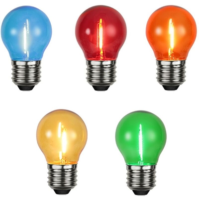 Star - Lotto di 5 lampadine a LED E27 Filamento LED a colori Guinguette