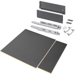 Kit cassetto per cucina o bagno con pannelli inclusi, 500 x 178 x 600 mm - Emuca características