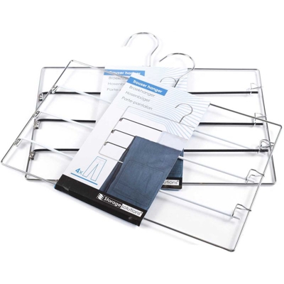 Offerta 2 Appendini Pantaloni 4 Posti In Metallo Accessori Casa Armadio