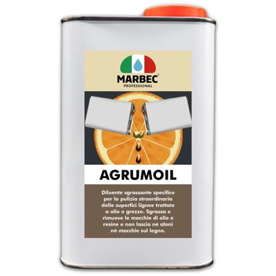 Marbec - AGRUMOIL 1LT | Diluente sgrassante per legno in d-limonene