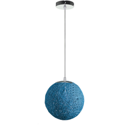 Fiabesco Idilliaco Paese Lampada a Sospensione Colorato Malacca Tessuto Lampadario Lampada da Soffitto Moderna Sferica per Camera da Letto Caffè Loft en oferta