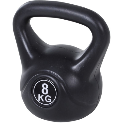 Homcom Kettlebell 8 kg per Allenamento Cross Training Nero