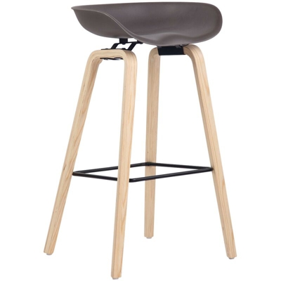 Sgabello Bar In Plastica E Legno Di Rovere caffè faggio rovere