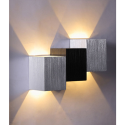 Stoex - Scaletta a Forma di Applique da Parete Moderna Applique da Parete a Led Semplice Cubo Lampada da Soffitto per Soggiorno Caffè Scale Bianca precio
