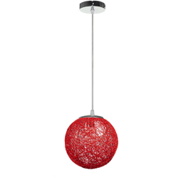 Fiabesco Idilliaco Paese Lampada a Sospensione Colorato Malacca Tessuto Lampadario Lampada da Soffitto Moderna Sferica per Camera da Letto Caffè Loft precio