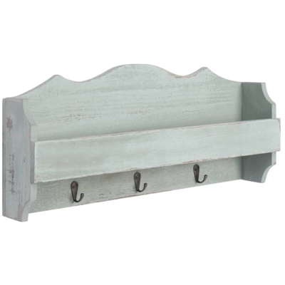 vidaXL Appendiabiti a Muro Verde 50x10x23 cm in Legno - Verde