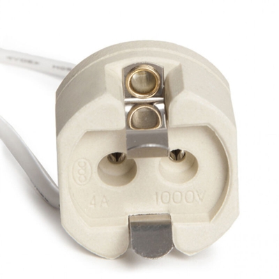 Portalampada Ceramica G12 Cavo 160Mm 180ºc (KD-PORTALG12)