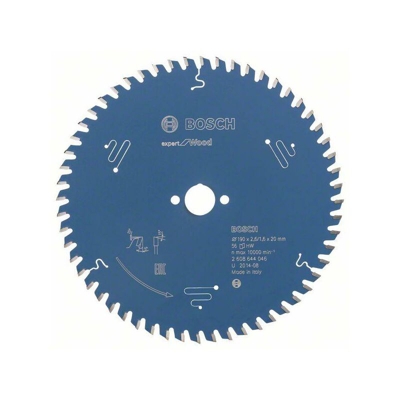 Bosch Lama per sega circolare Expert for Wood 190 x 20 x 2,6 mm, 56 - 2608644046