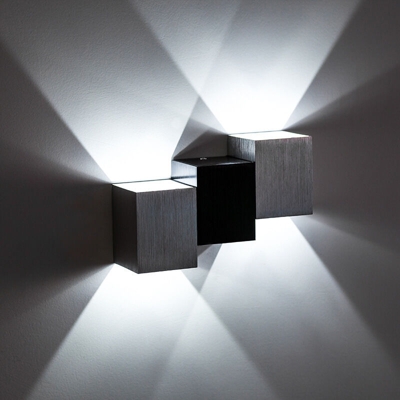 Stoex - Scaletta a Forma di Applique da Parete Moderna Applique da Parete a Led Semplice Cubo Lampada da Soffitto per Soggiorno Caffè Scale Bianco