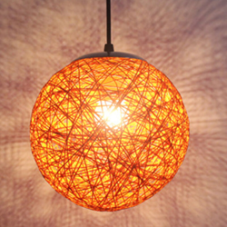 Fiabesco Idilliaco Paese Lampada a Sospensione Colorato Malacca Tessuto Lampadario Lampada da Soffitto Moderna Sferica per Camera da Letto Caffè Loft precio