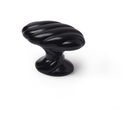 Pomolo, Zama, Nero Satinato, 38 mm interasse. Marchio - REI