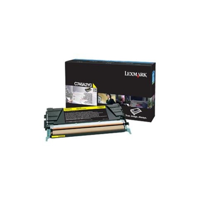 C746A2YG Toner Originale Giallo per Lexmark C746dn / C746dtn Capacità 7000 Pagine