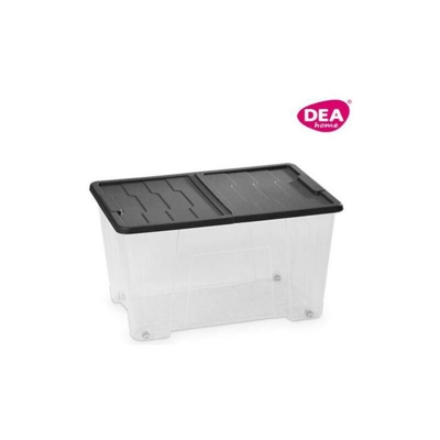 Contenitore C/Ruote Master Box Lt 50 Nero Cm 57X39X32H