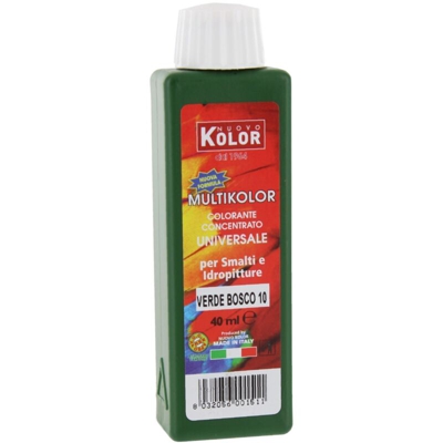 -senza Marca/generico- - 12 PZ Di COLORANTE UNIVERSALE ML.40 VERDE BOSCO 10RL
