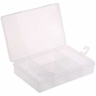 Contenitore modulare RS PRO in PP, 5 scomparti, 40mm x 181mm x 125mm, Coperchio trasparente