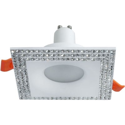 Zeitnet Inc. - Faretto bianco brillantini incasso moderno quadrato lampada LED 5W GU10 cucina Luce 4000K