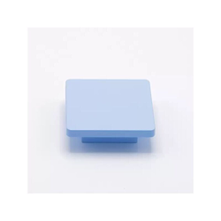 Pomolo piatta e quadrata in goffrato fine azzurro 70x70x22mm - 431 Square en oferta