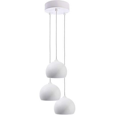 Lampadario alluminio 3 pendenti campana sospensione moderna led 15W 3000K 2MT
